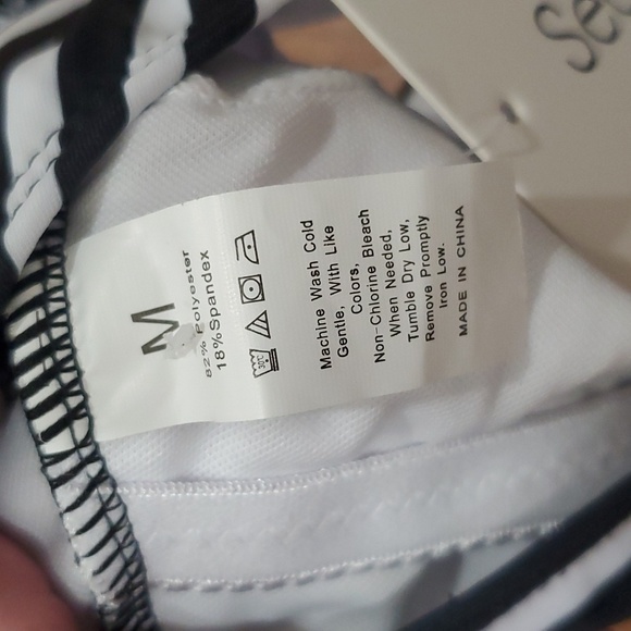 Seafancy Swim Bikini Top Striped Size M - Picture 3 of 3